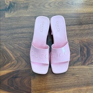 Gucci Women's Light Pink Slide Sandals